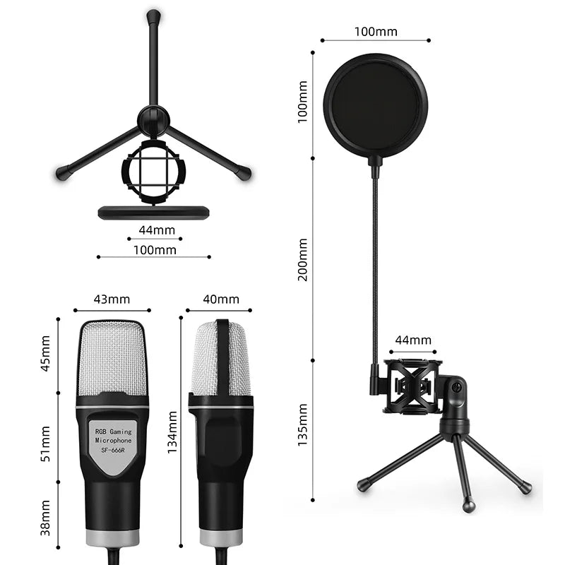 RGB Microphone with Stand